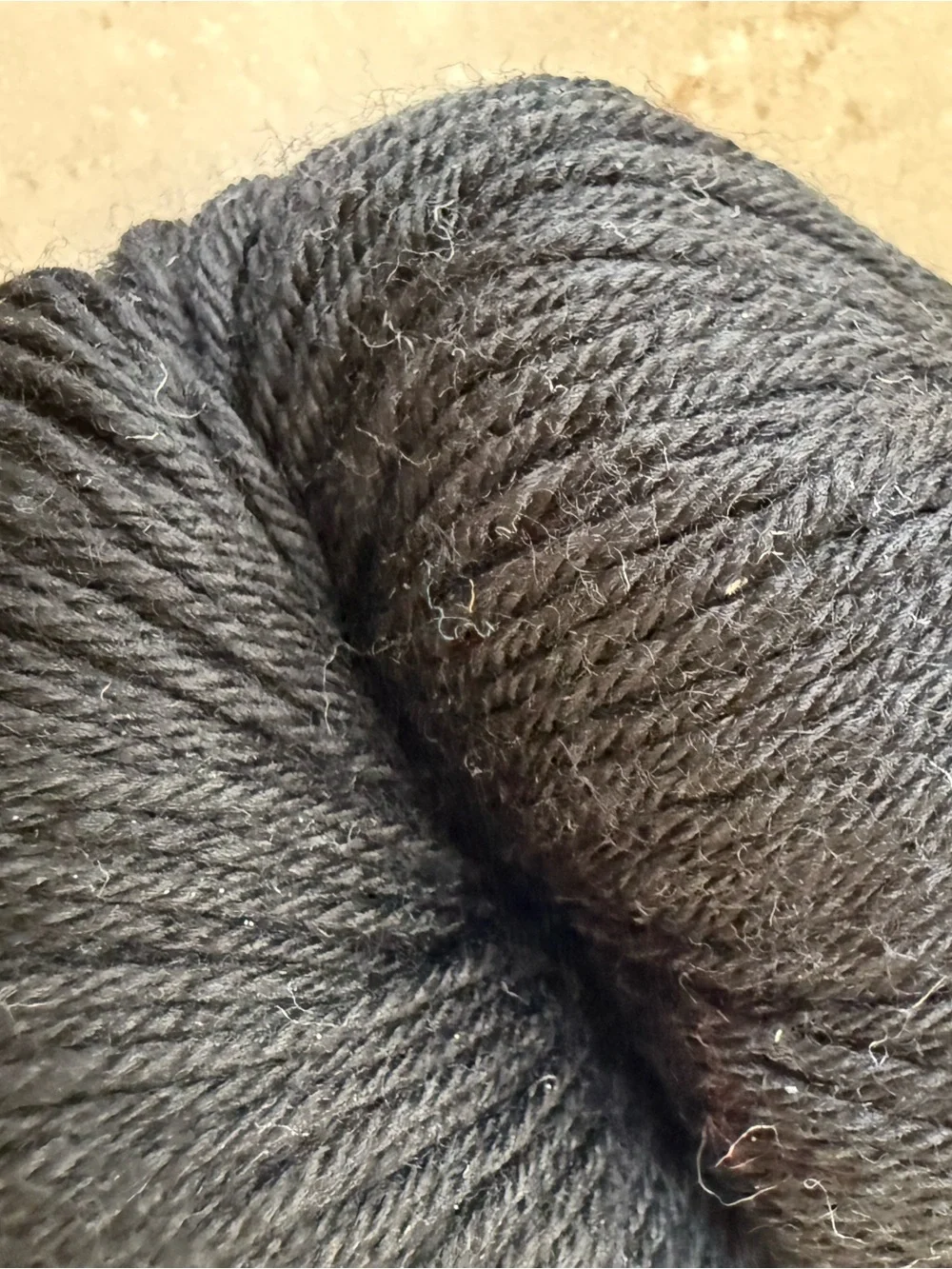Cloudborn Fibers Merino Superwash Sock Twist Black Hand-Dyed Yarn